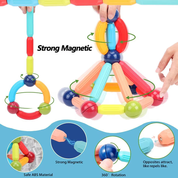 Magnetic Sticks DIY – Creative Building & Learning Toy | عيدان مغناطيسية للبناء والإبداع