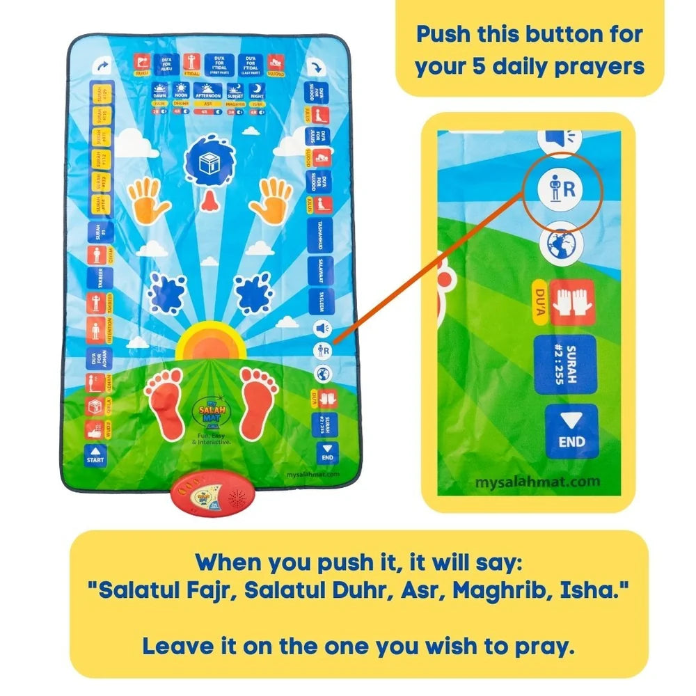 🕌 سجادة صلاة تعليمية للأطفال Educational Prayer Mat for Kids
