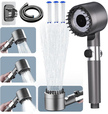 🚿 3 Modes Filtered High Pressure Shower Head | 3 أوضاع لرأس الدش عالي الضغط 💦✨