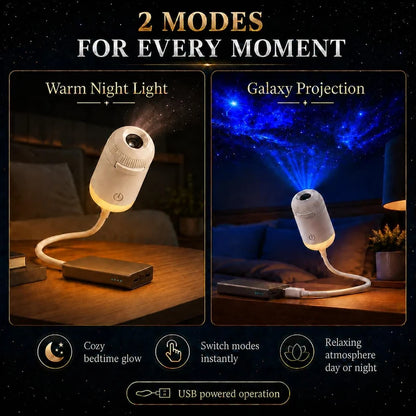 Portable Mini USB Starry Sky Projection Lamp | مصباح إسقاط السماء المرصعة بالنجوم المحمول USB