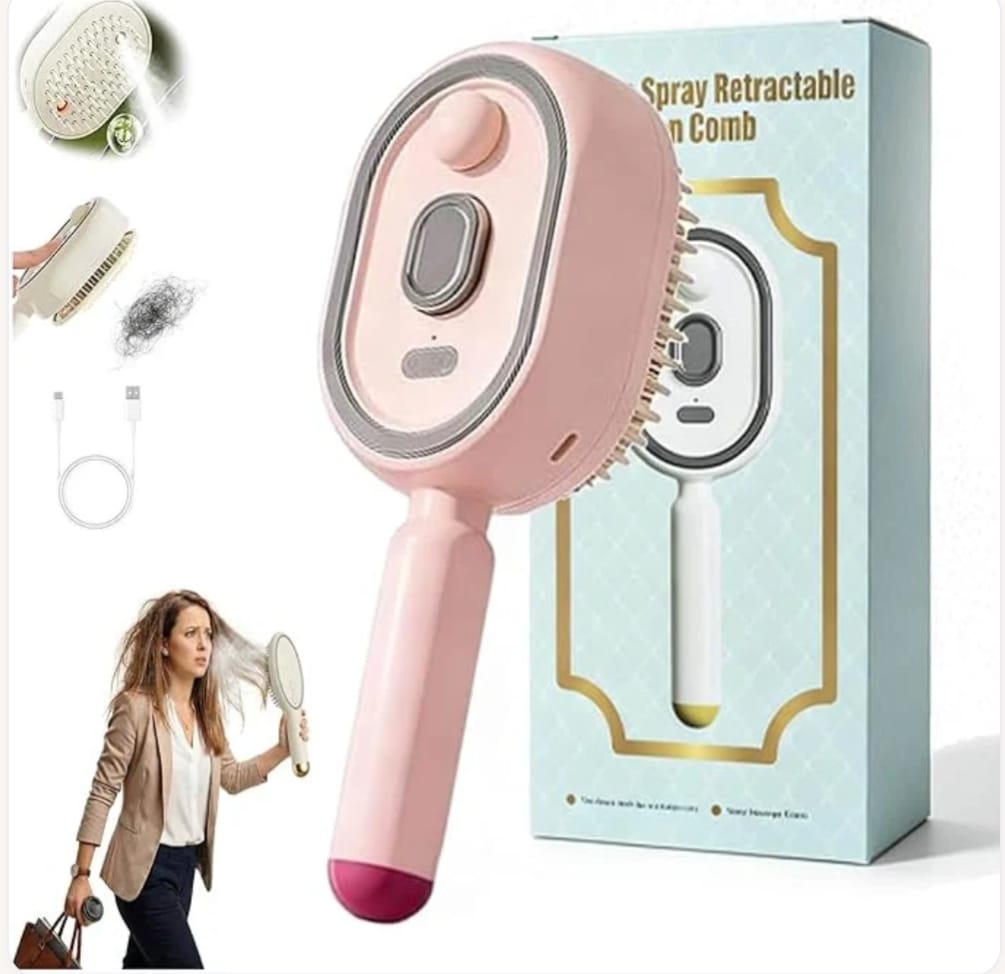 Electric Spray Retractable Air Cushion Comb Brush فرشاة شعر كهربائية 💖