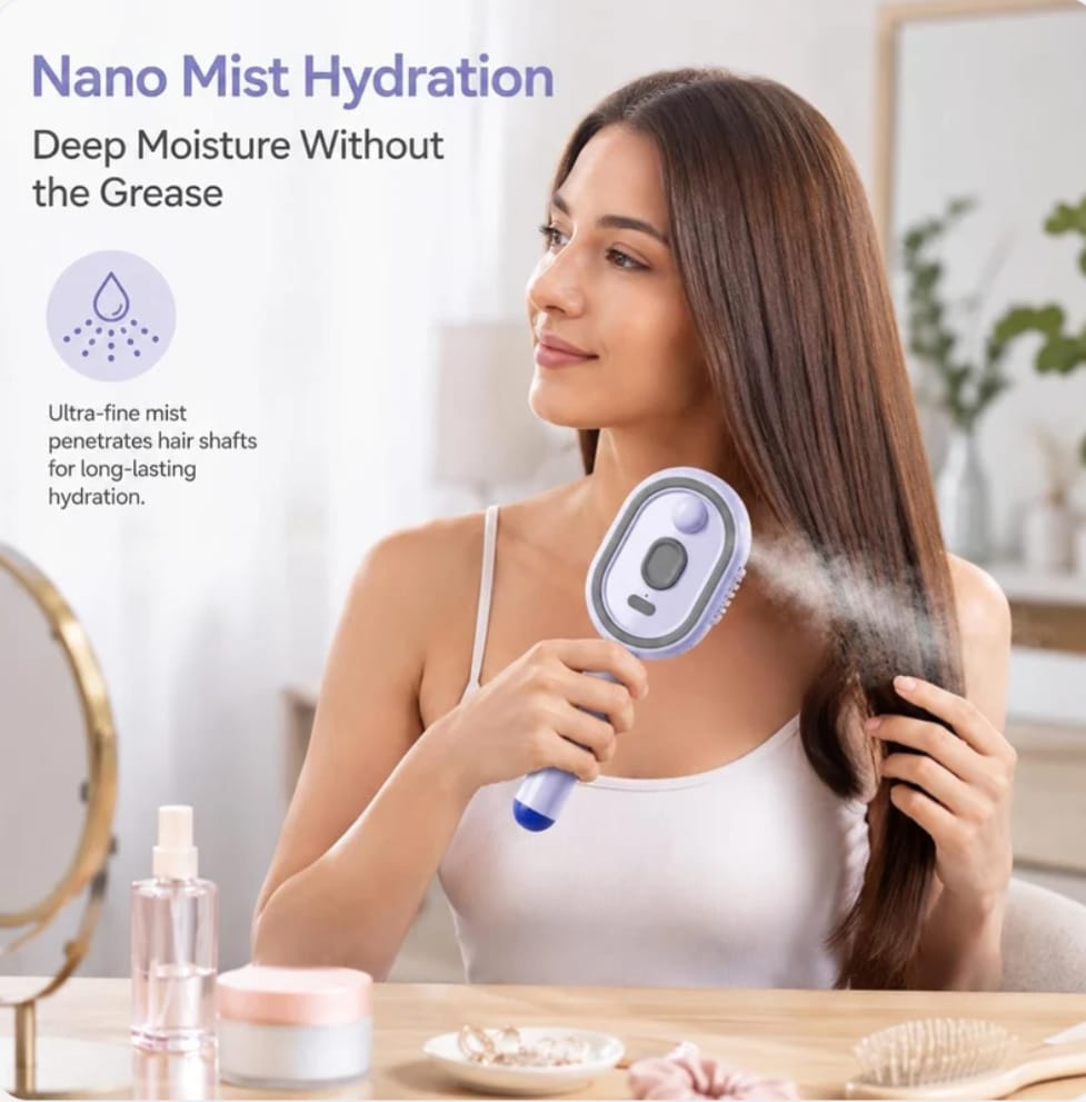 Electric Spray Retractable Air Cushion Comb Brush فرشاة شعر كهربائية 💖
