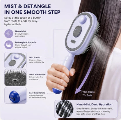 Electric Spray Retractable Air Cushion Comb Brush فرشاة شعر كهربائية 💖