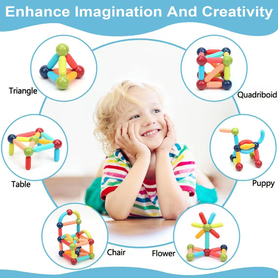 Magnetic Sticks DIY – Creative Building & Learning Toy | عيدان مغناطيسية للبناء والإبداع